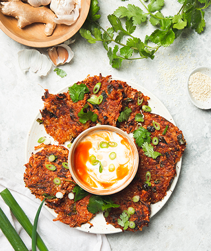 Banana Blossom and Kaffir Lime 'Fish Cakes'