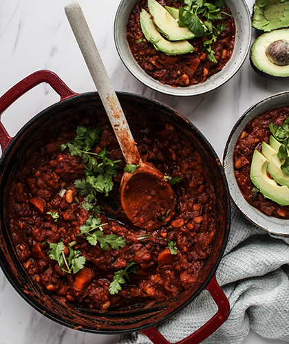 three bean Mexican chilli