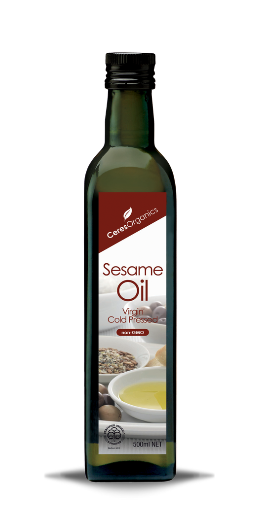 Organic Sesame Oil, Virgin Cold-Pressed - 500ml