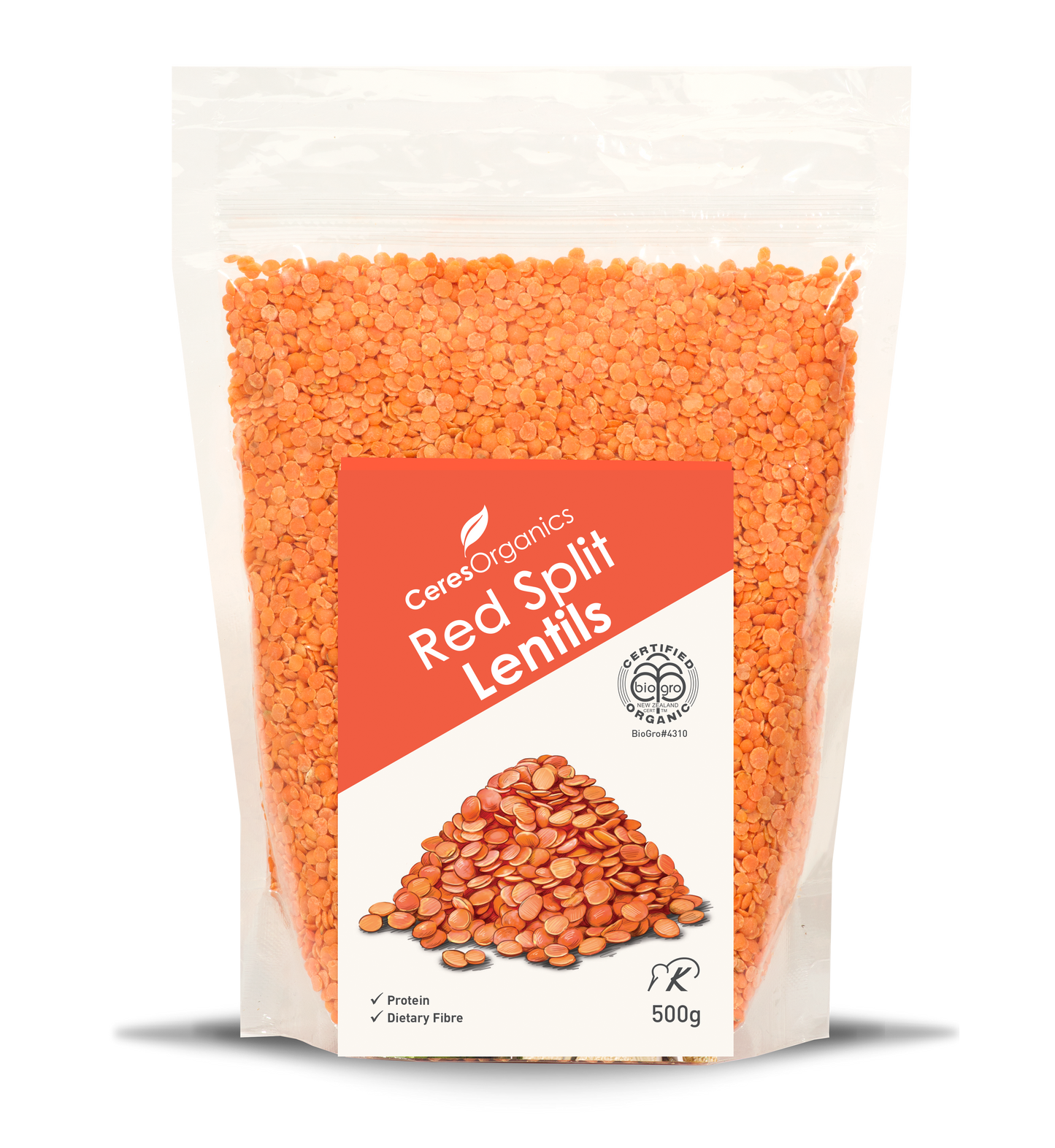 Organic Lentils, Red Split - 500g