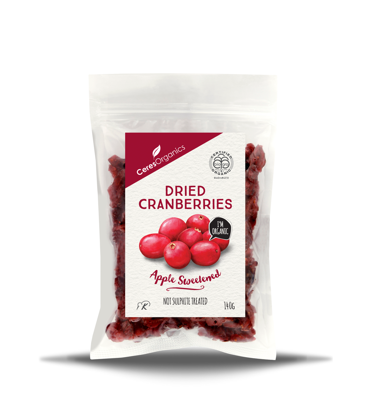 Organic Dried Cranberries - 140g