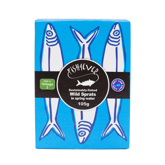 Wild Spratts In Spring Water (Sustainably fished) - 125g
