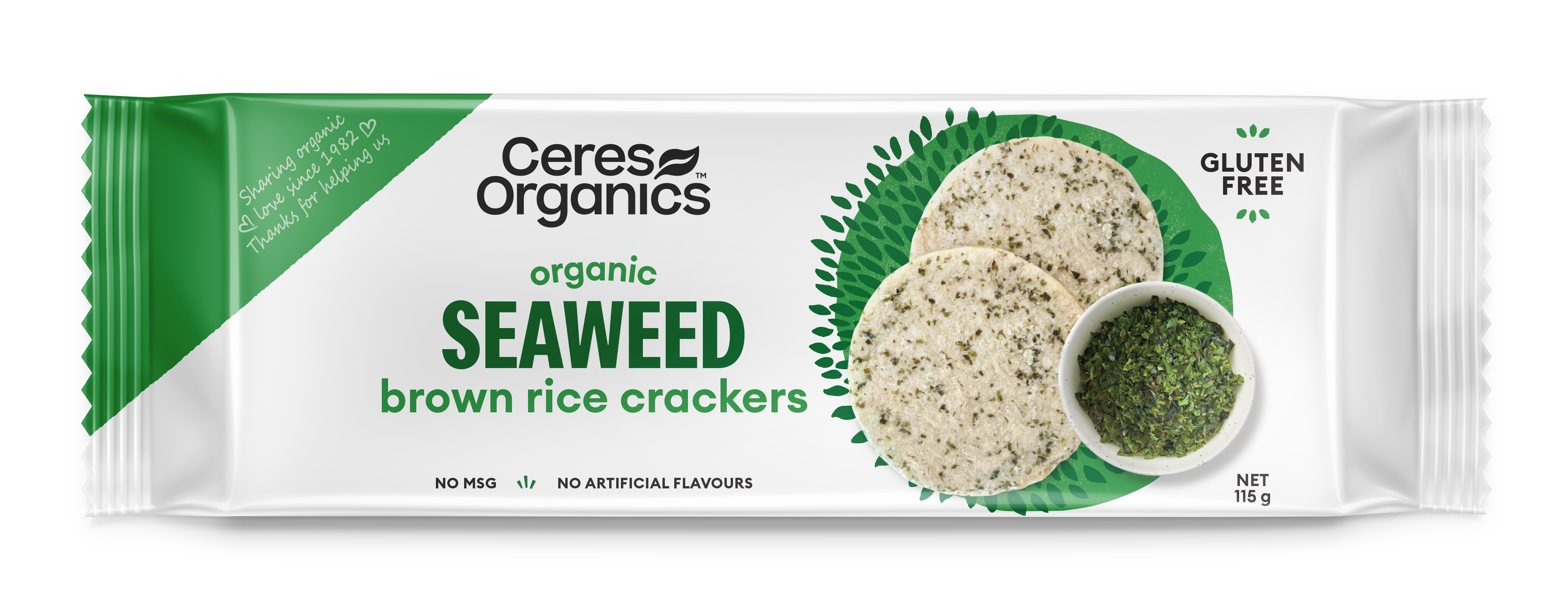 Ceres Brown Rice Crackers Seaweed