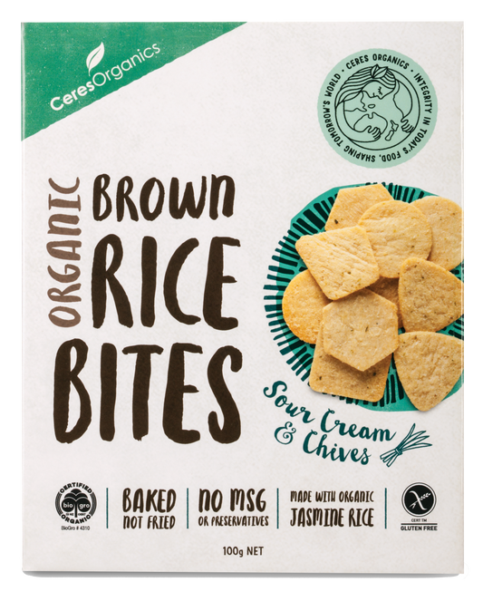 Organic Rice Bites, Sour Cream & Chives - 100g