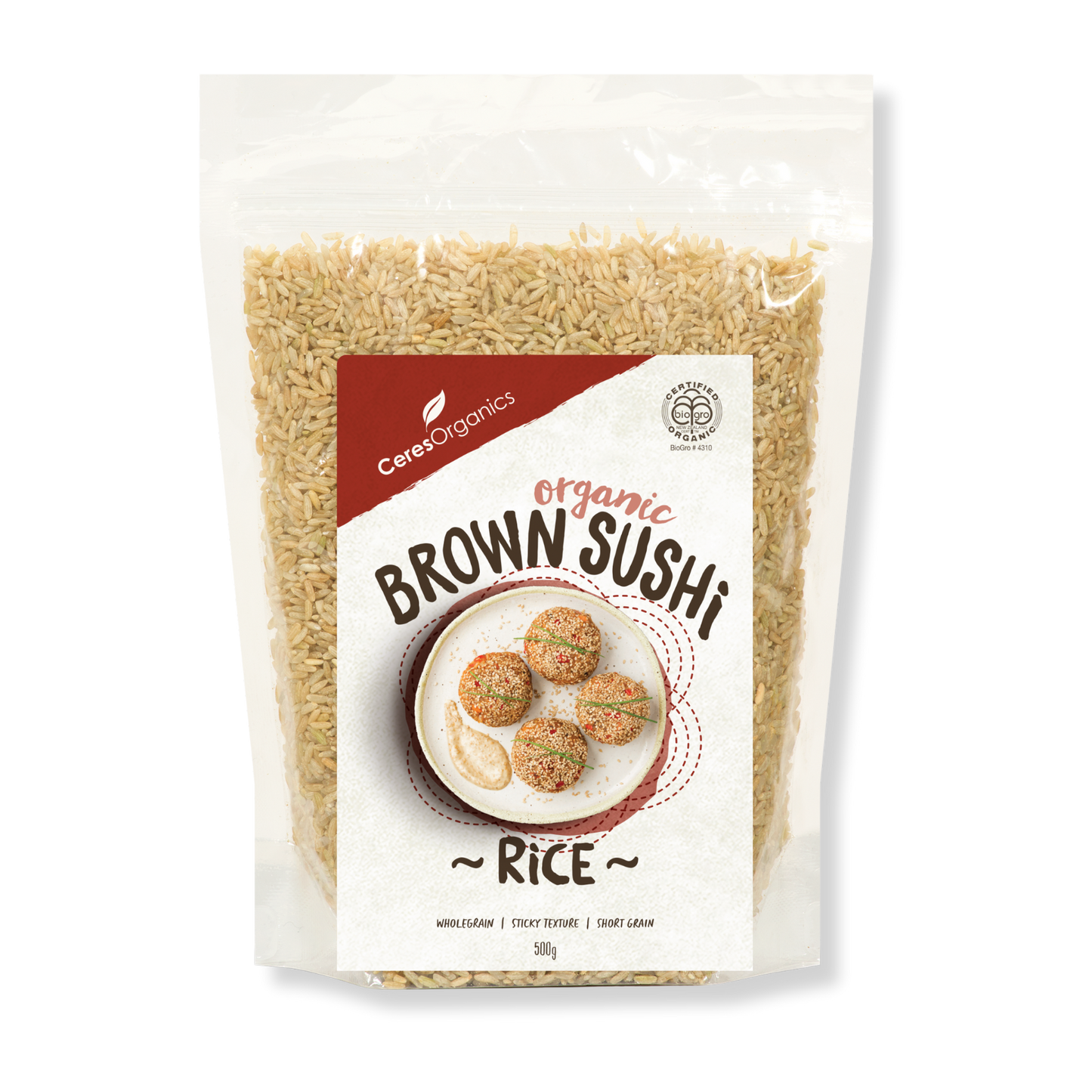 Organic Brown Sushi Rice - 500g
