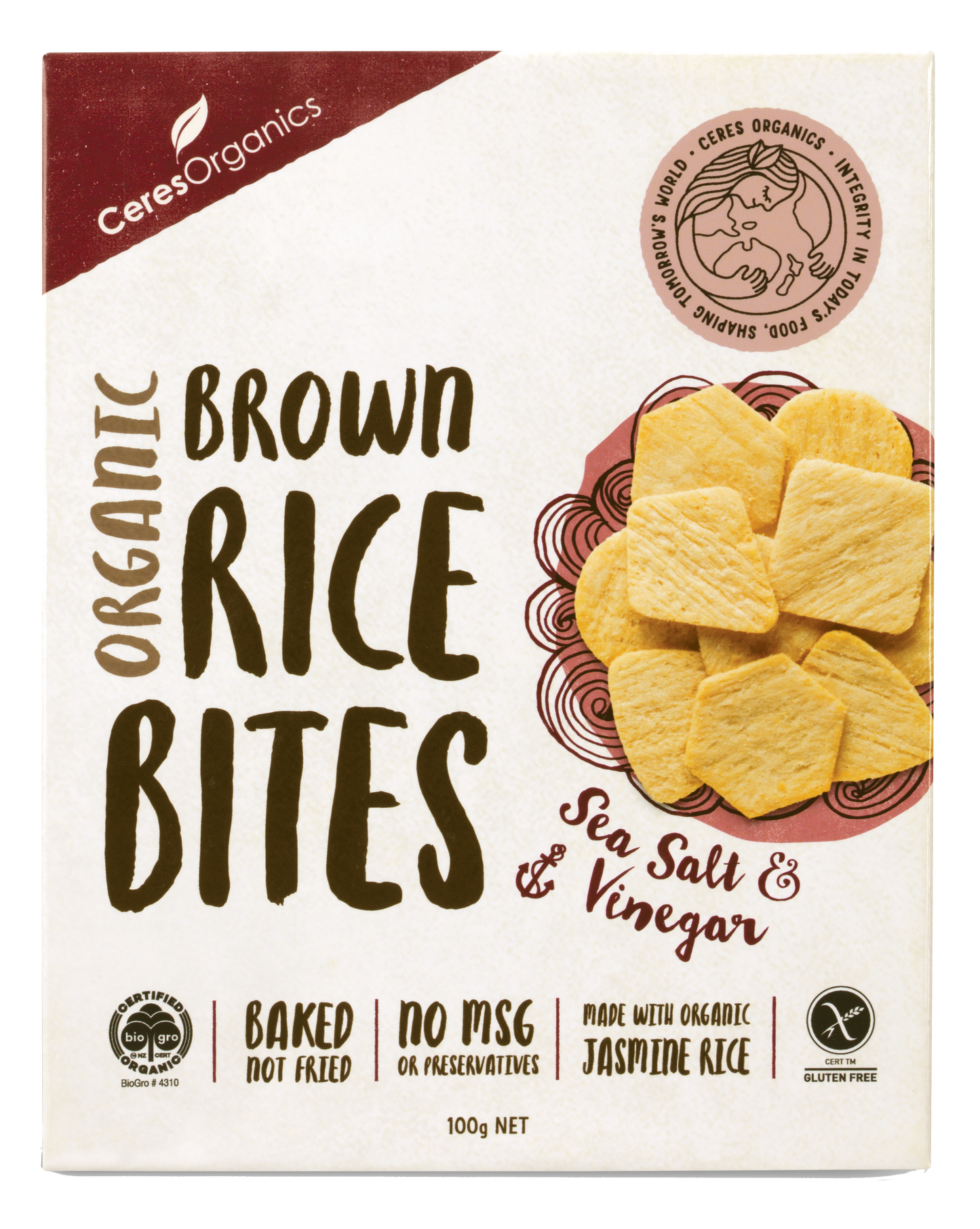 Organic Rice Bites, Sea Salt & Vinegar - 100g