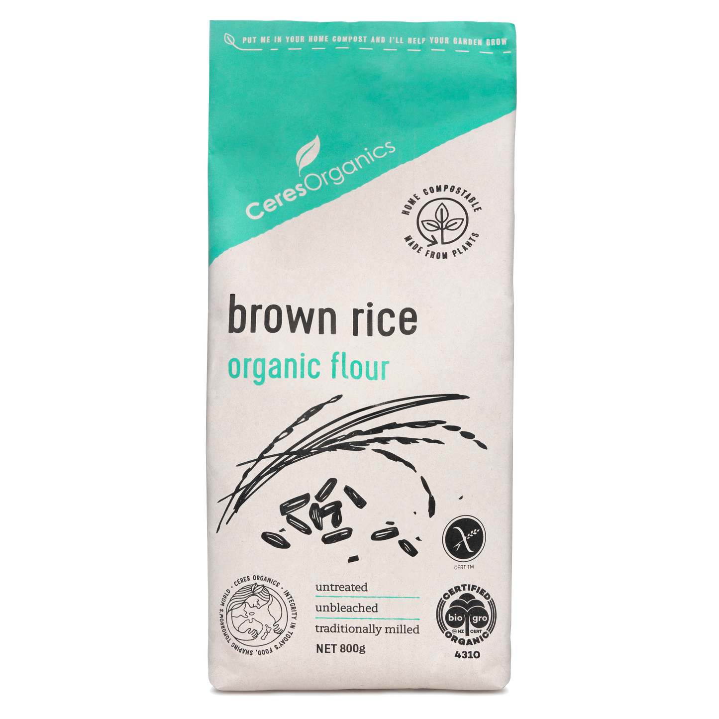 Organic Brown Rice Flour - 800g