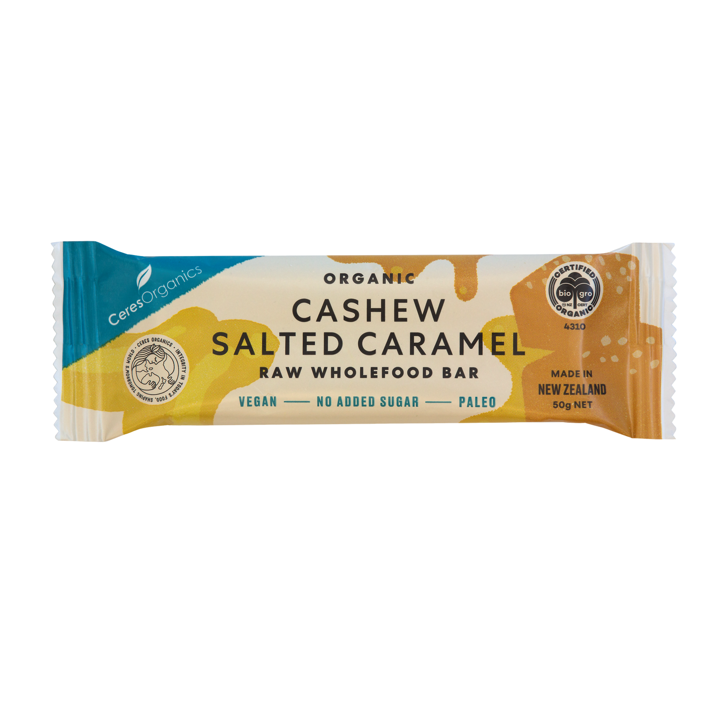 Cashew Salted Caramel Raw Wholefood Bar - 50g