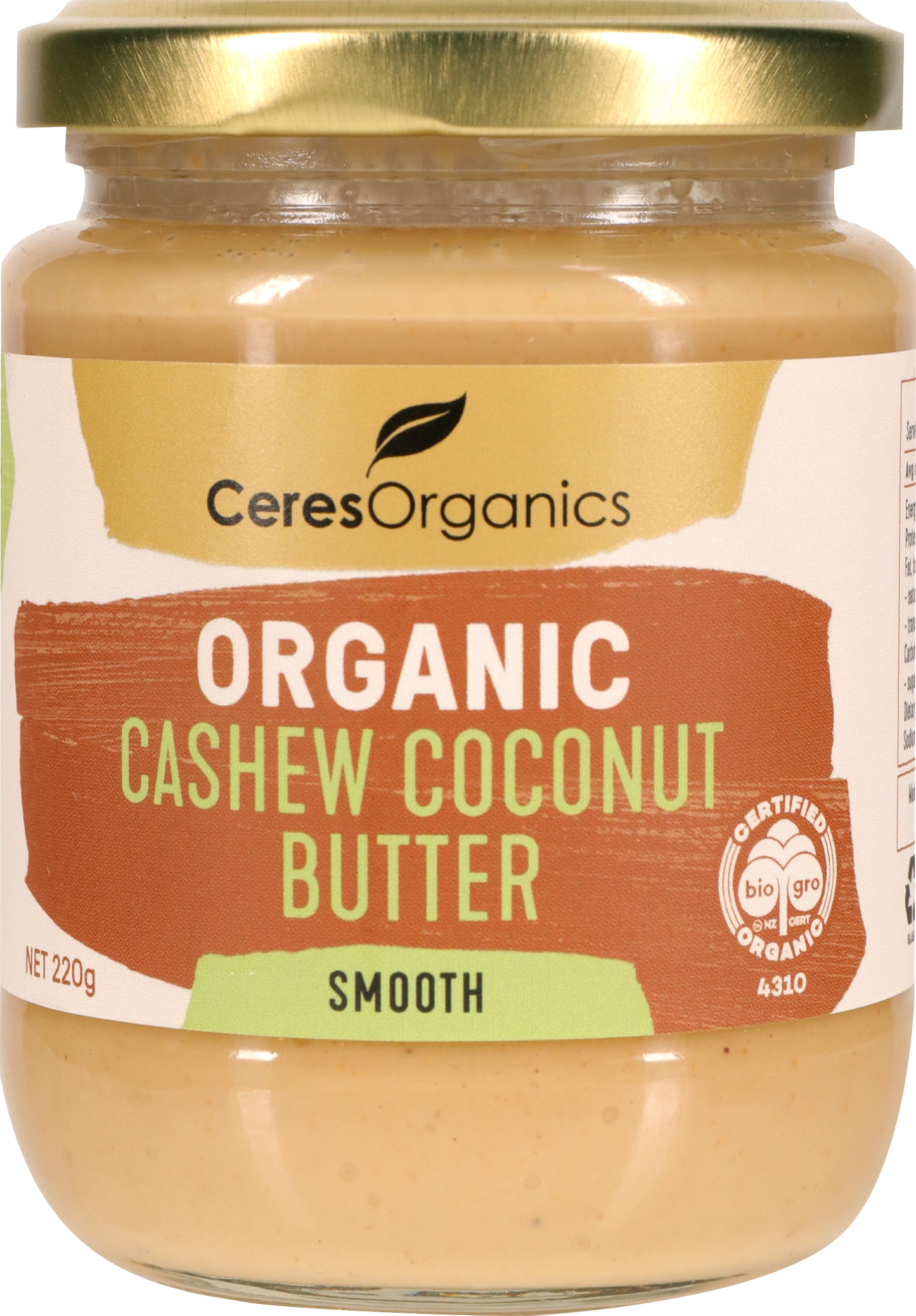 Organic Cashew Coconut Butter, Smooth - 220g