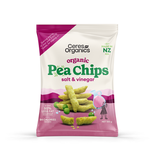 Organic Pea Chips, Salt & Vinegar - 100g