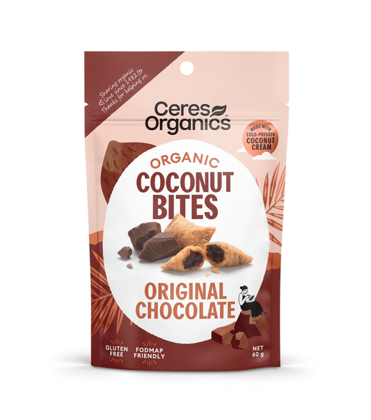 Organic Coconut Bites, Chocolate Filled - 60 g