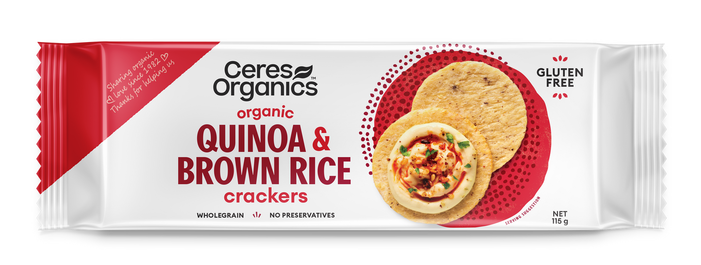 Organic Quinoa and Brown Rice Crackers - 115g