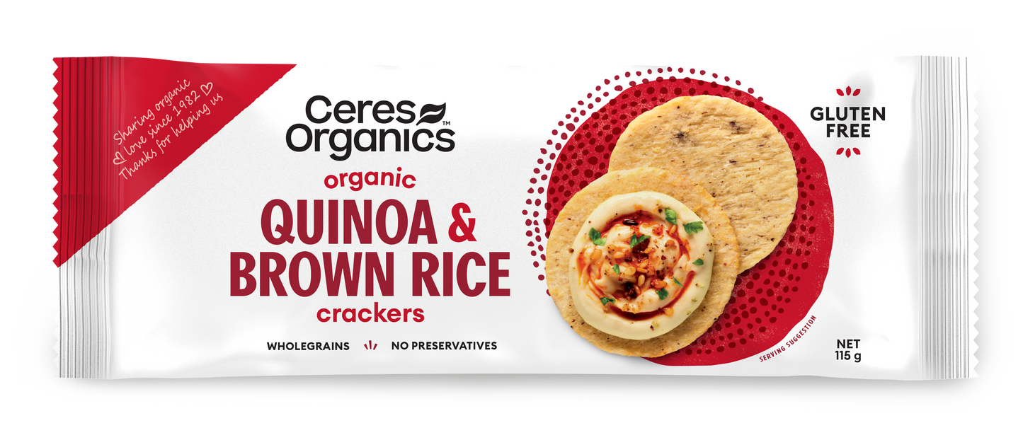 Organic Quinoa and Brown Rice Crackers - 115g