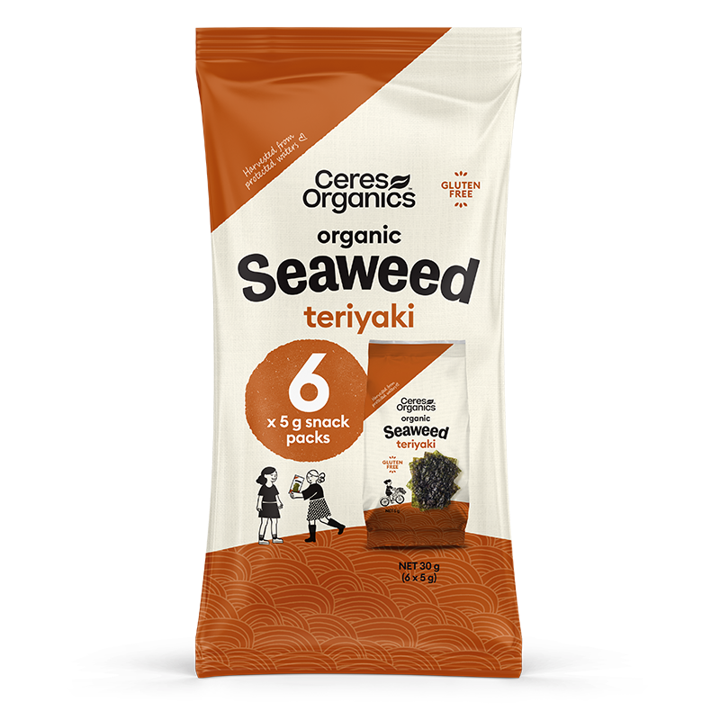 Organic Roasted Seaweed Multipack, Teriyaki Snack - 30g