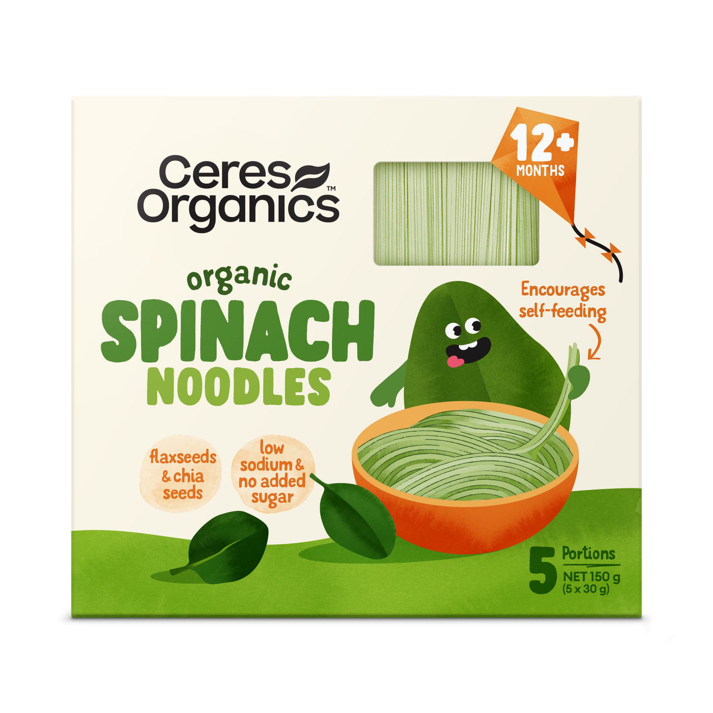 Organic Baby Vegetable Noodles, Spinach - 150 g