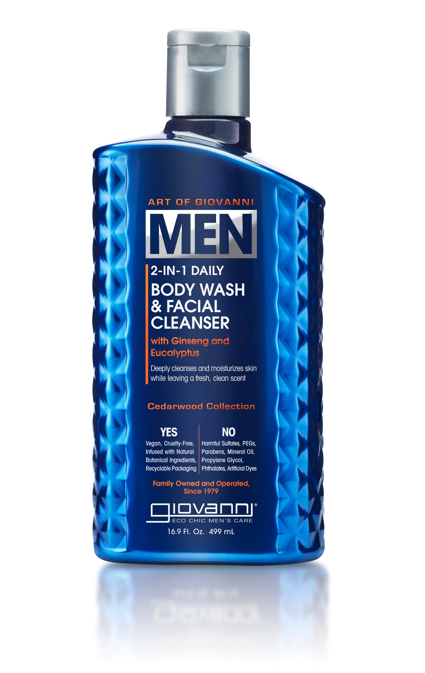 MENS 2-in-1 Body Wash & Facial Cleanser - 499ml