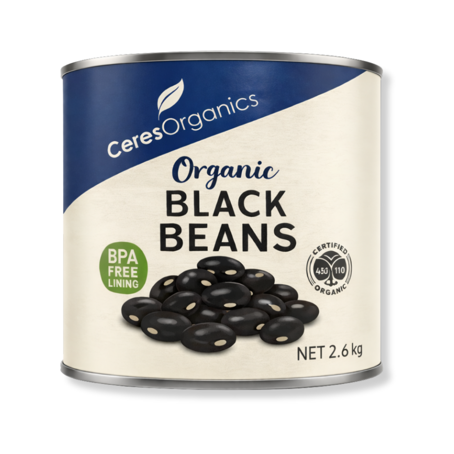 Black Beans In Water Canned Organic - 2.6kg