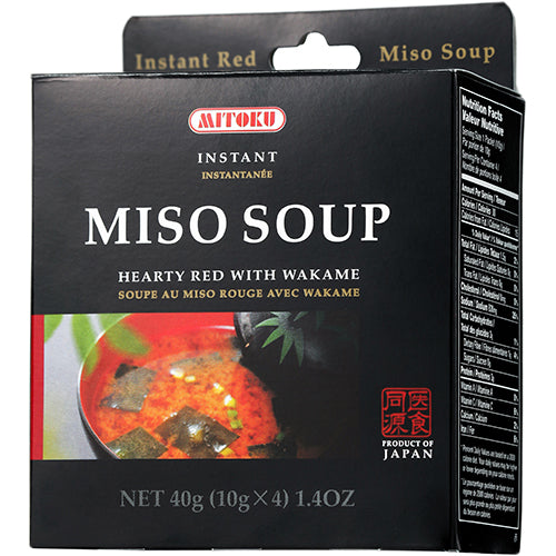 Instant Miso Soup - Hearty Red with Wakame 10g x 4 - 10g x 4