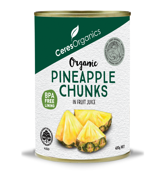 Organic Pineapple Chunks in Fruit Juice - 400g