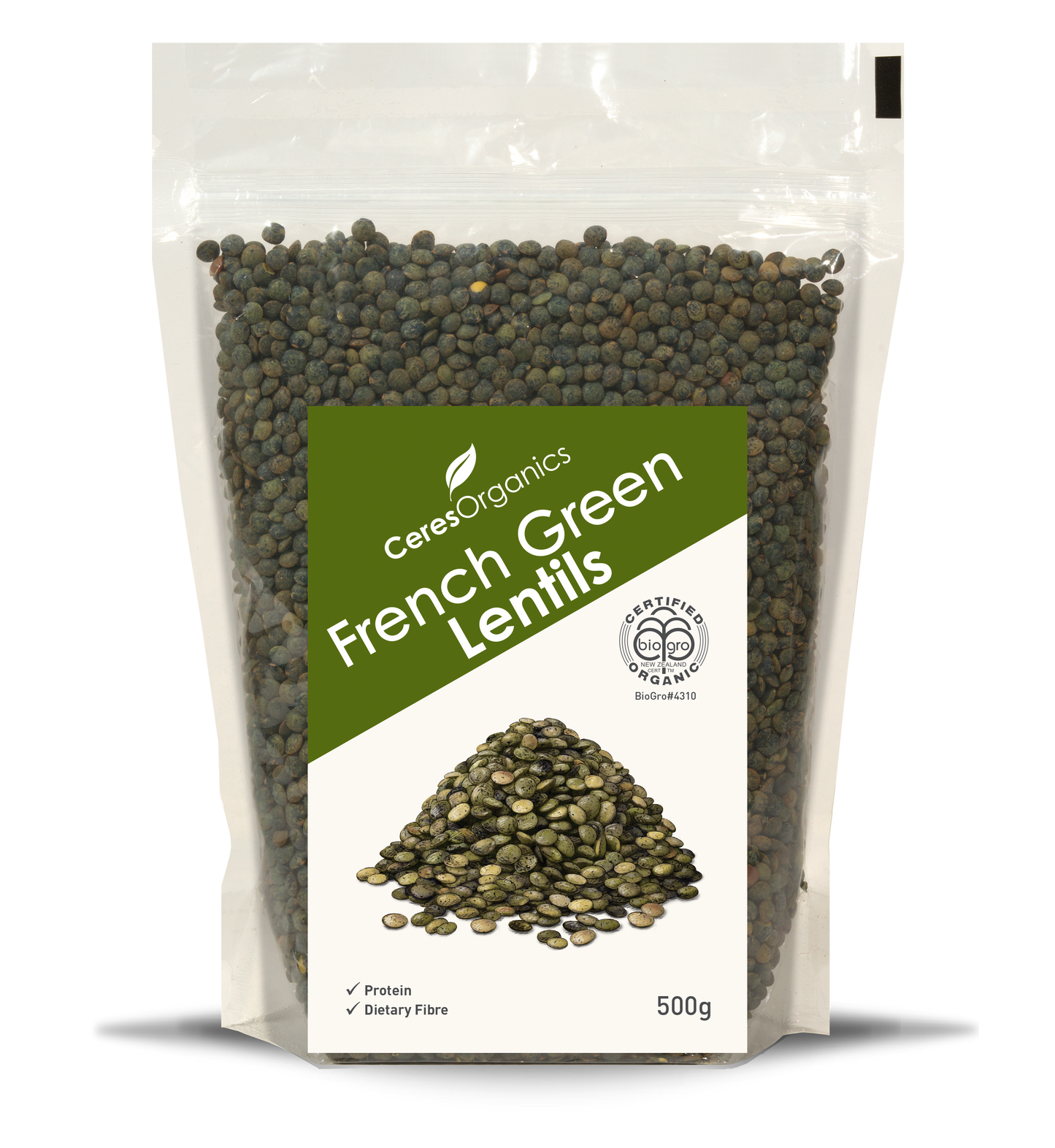 Organic Lentils, French Green - 500g