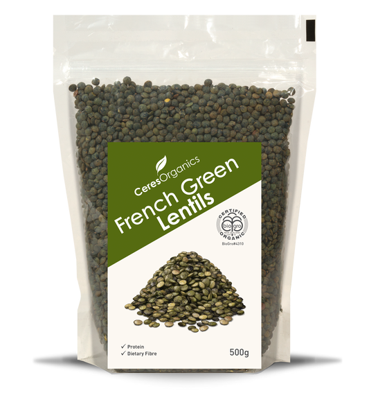 Organic Lentils, French Green - 500g