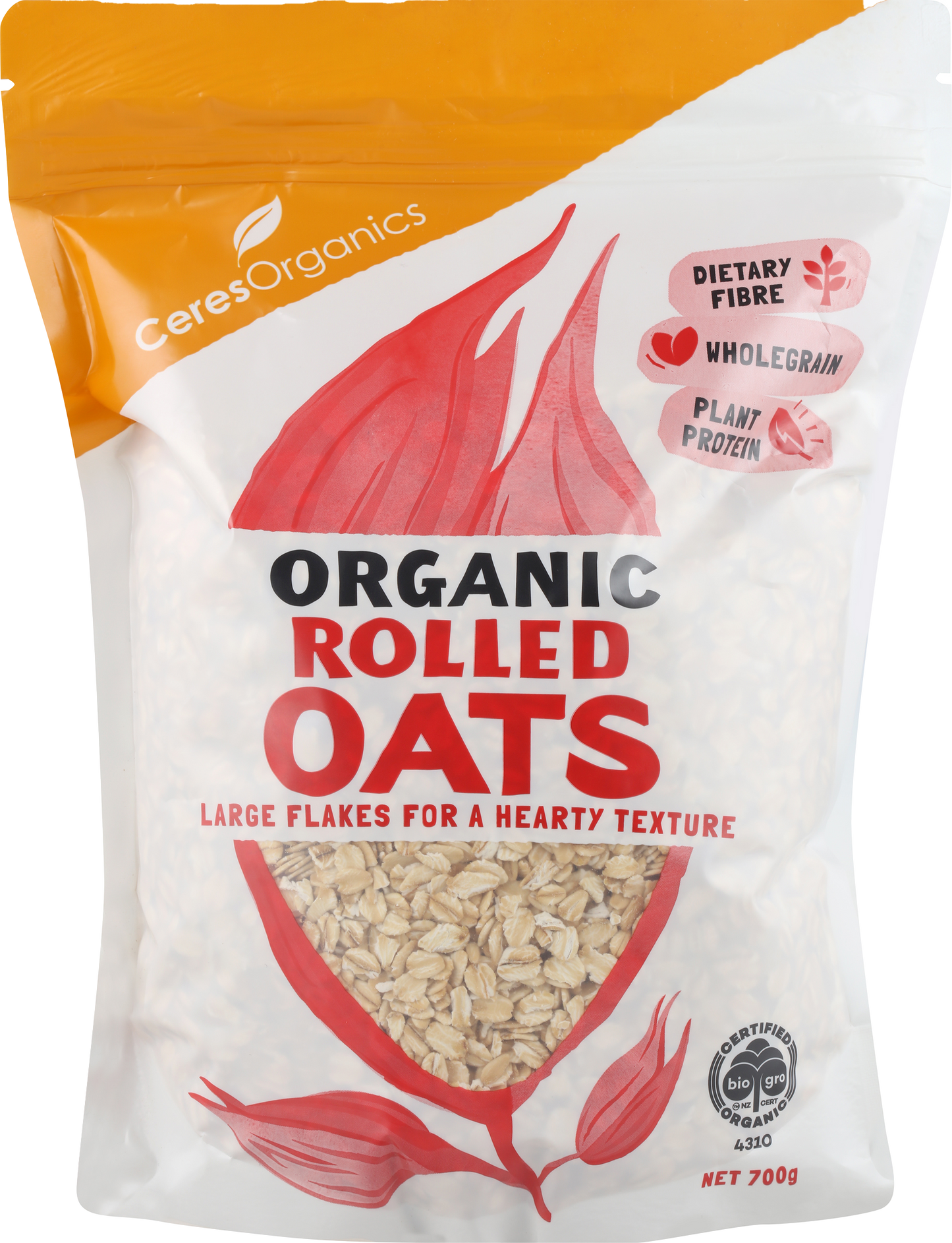 Organic Rolled Oats, Jumbo Wholegrain - 700g