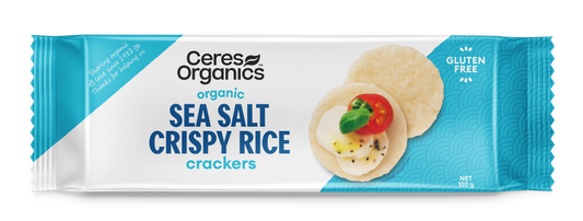 Organic Rice Crackers, Sea Salt - 100g