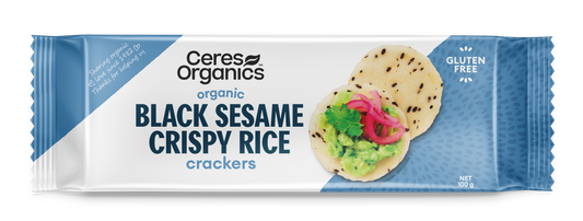 Organic Rice Crackers, Black Sesame - 100g
