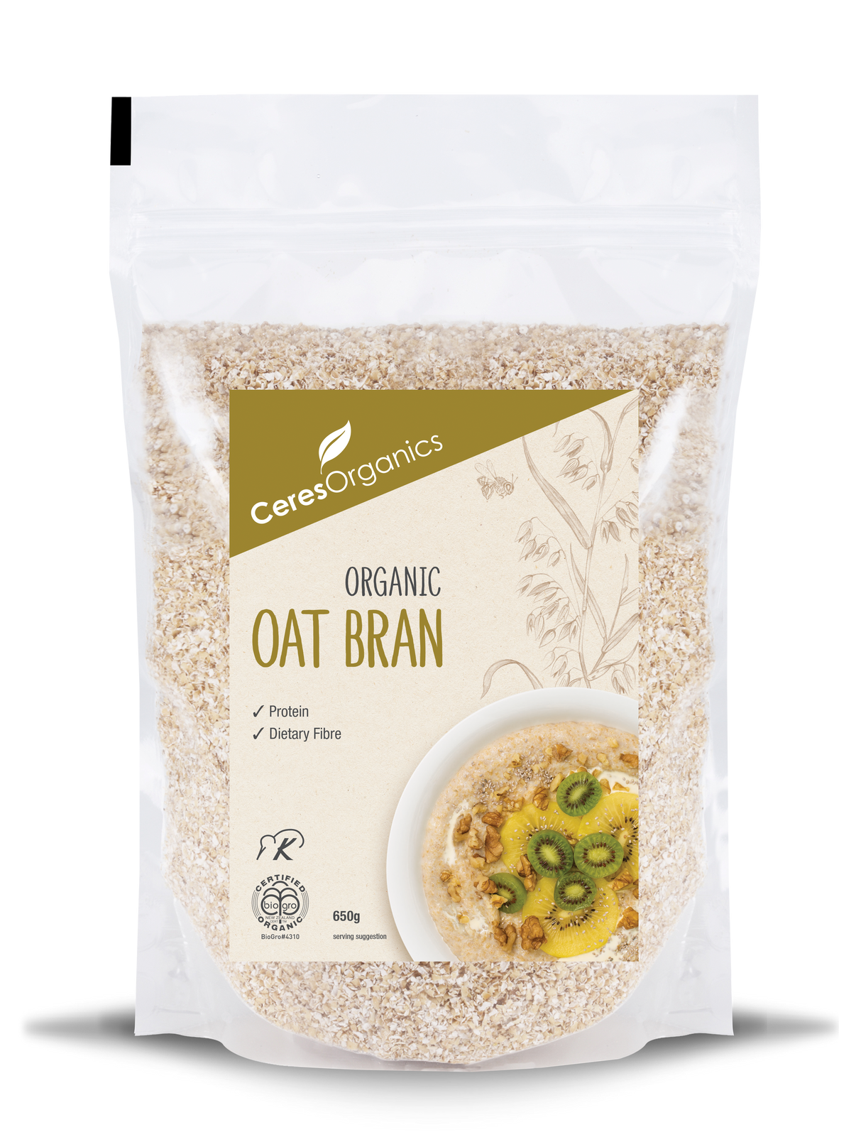 Organic Oat Bran 650g Ceres Organics