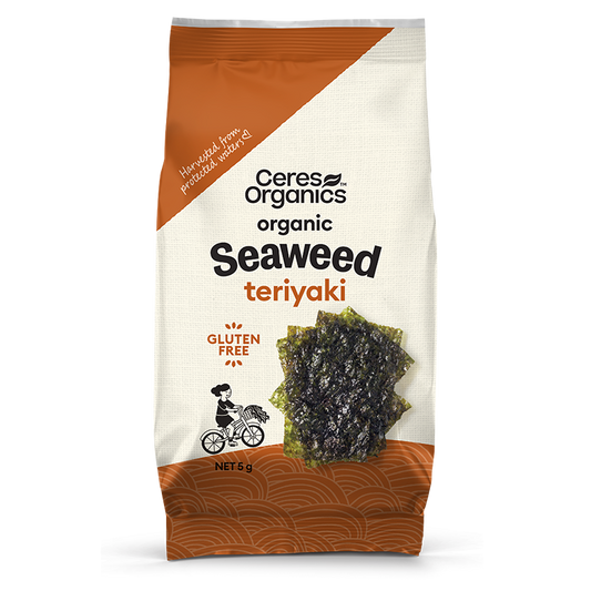 Organic Roasted Seaweed, Teriyaki Nori Snack - 5g