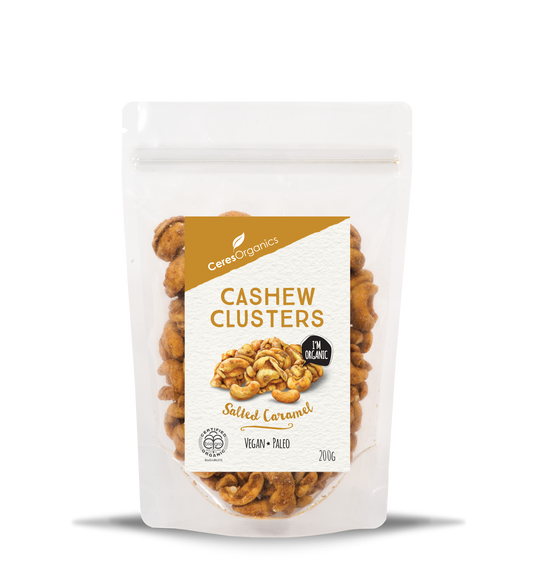 Organic Cashew Clusters, Salted Caramel - 200g