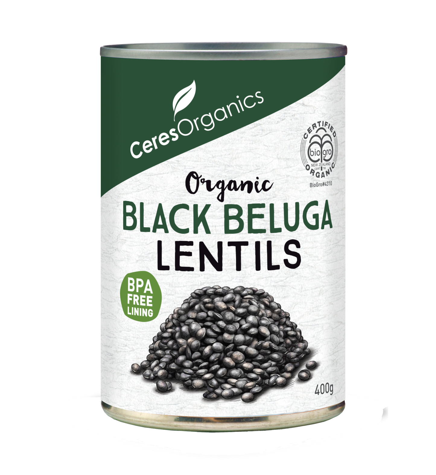Organic Black Beluga Lentils - 400g