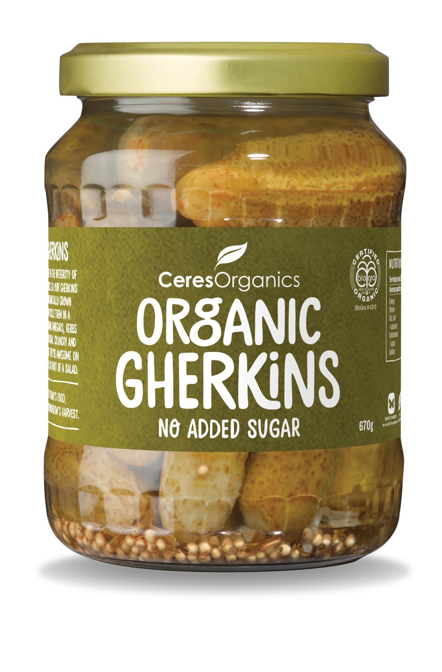 Organic Gherkins - 670 g