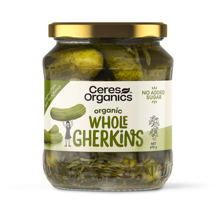 Sticky Gerkin Organic Whole Gherkins - 670g – Ceres Organics
