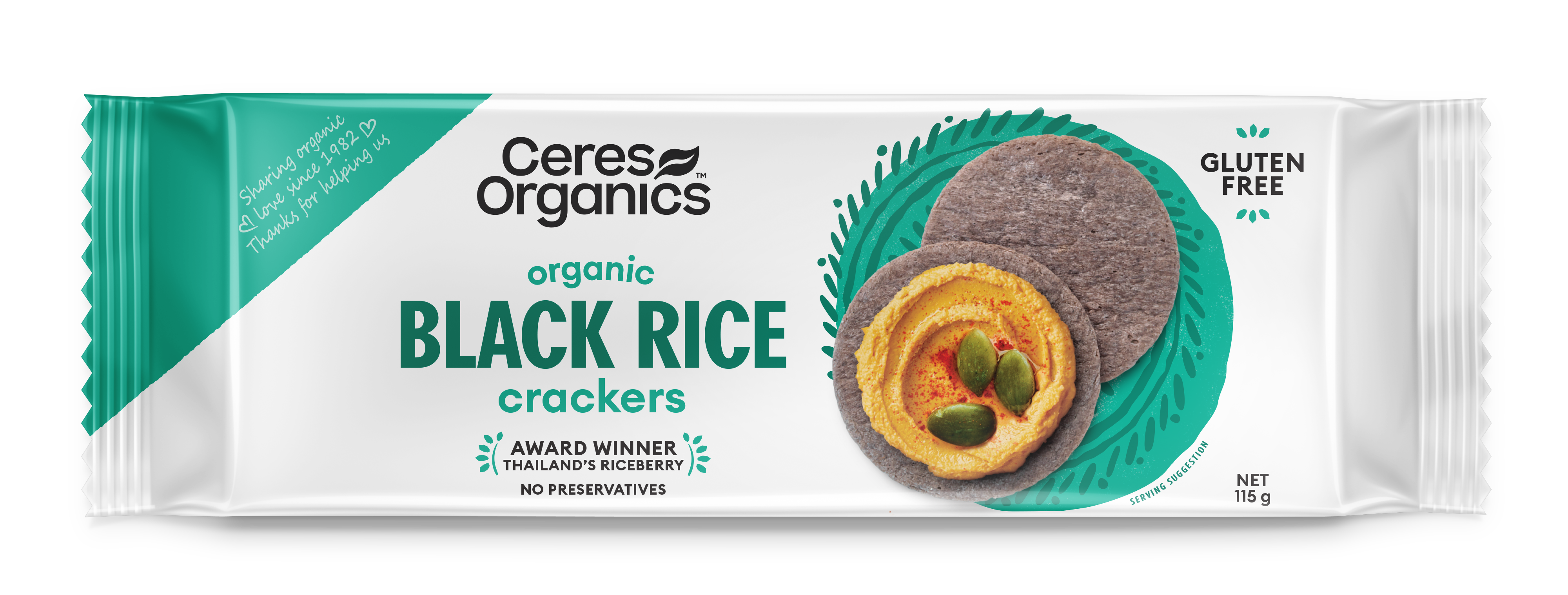 Bio Rice Crackers Organic Black Rice Crackers, Original - 115g – Ceres Organics