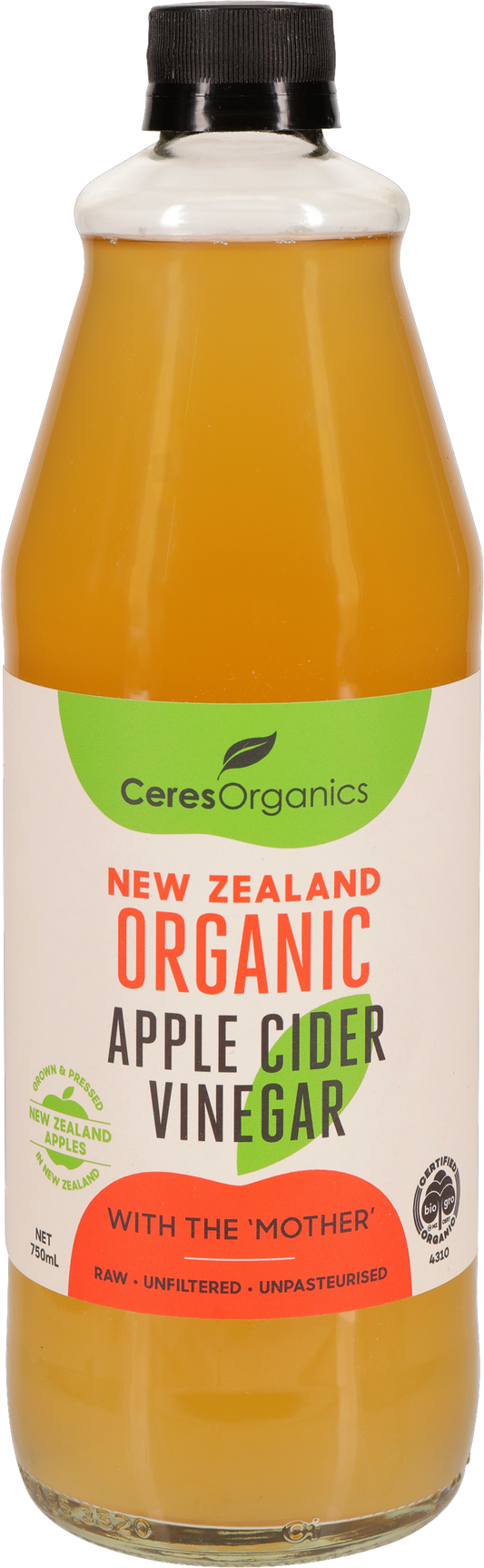 Organic RAW Apple Cider Vinegar - 750ml