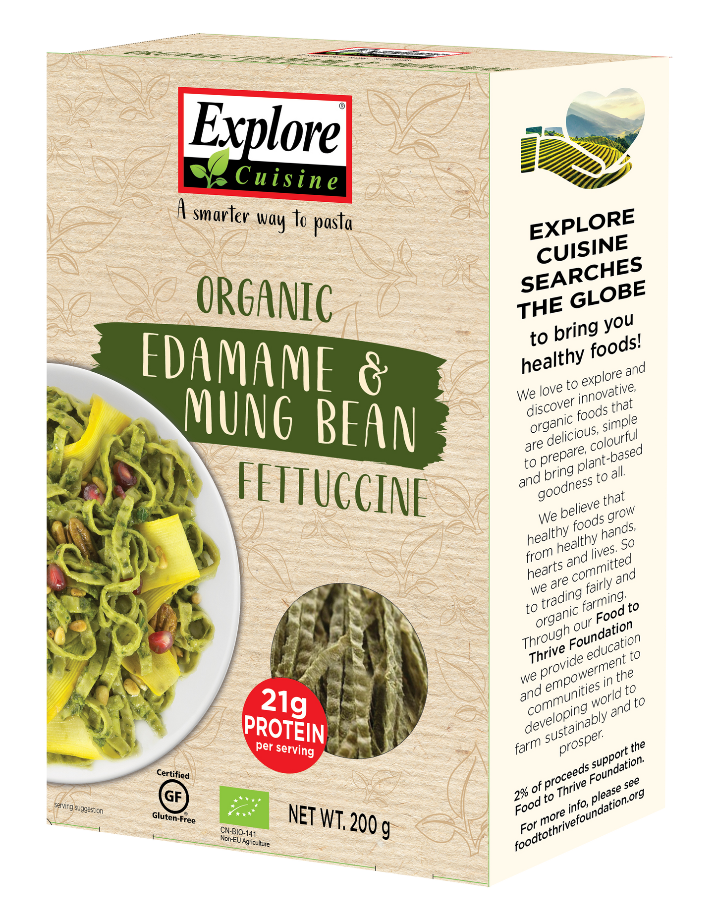 Explore Cuisine Organic Edamame and Mung Bean Fettucine - 200g