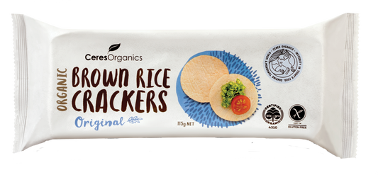 Organic Brown Rice Crackers, Original - 115g