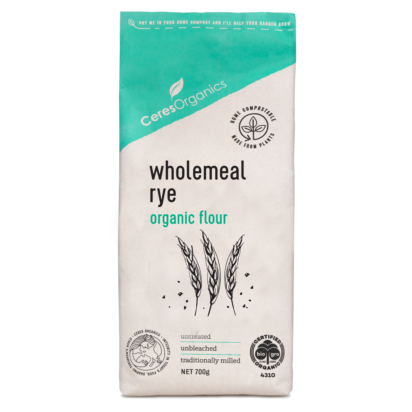 Organic Rye Flour 600g Ceres Organics