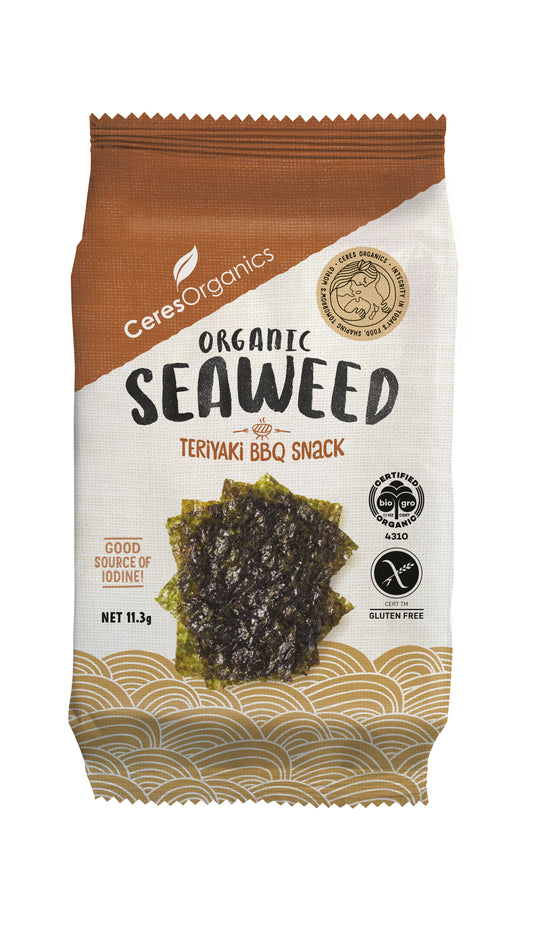 Organic Roasted Seaweed, Teriyaki BBQ Nori Snack - 11.3g