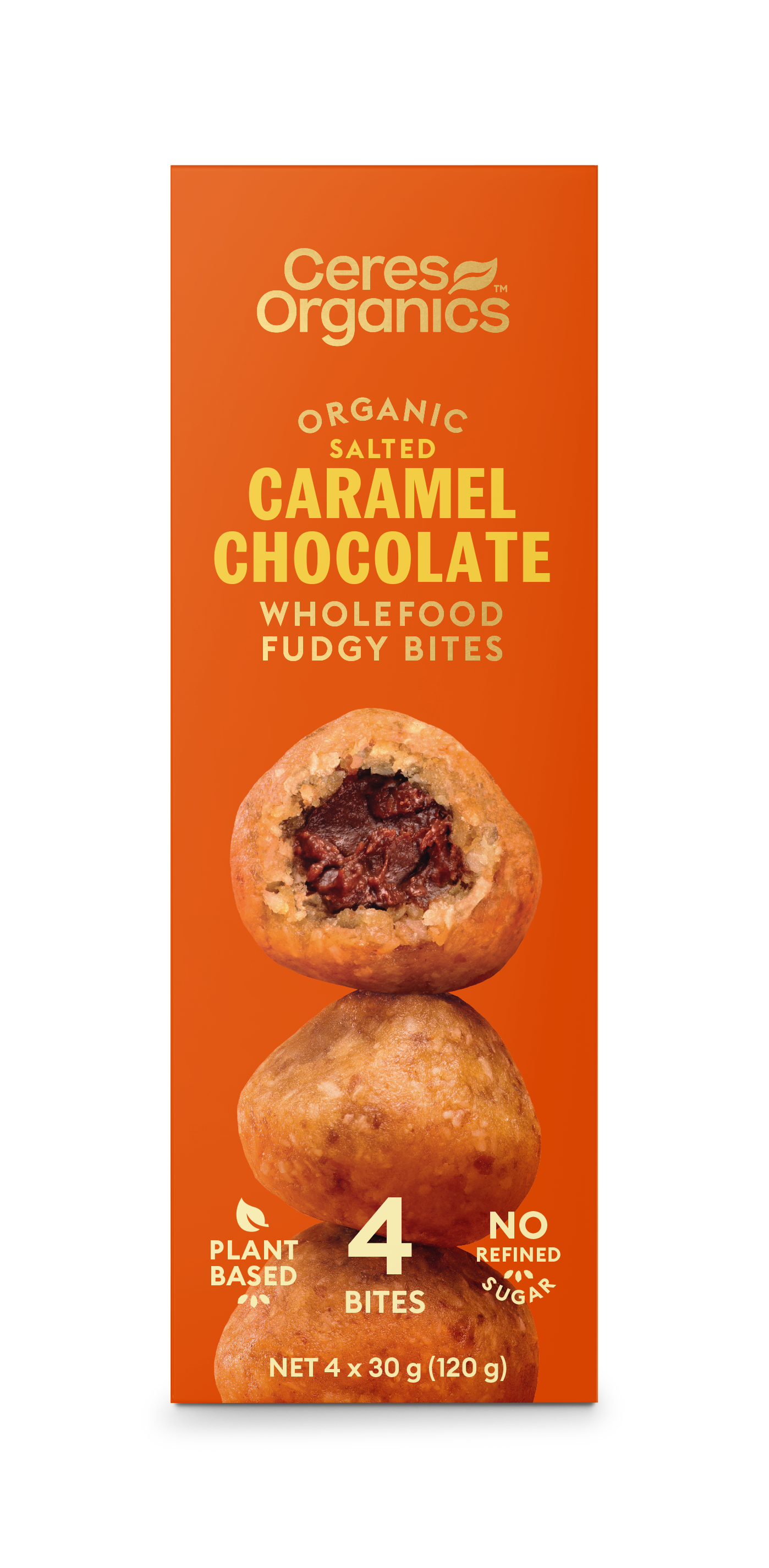 Organic Wholefood Fudgy Bites, Caramel Chocolate - 120g