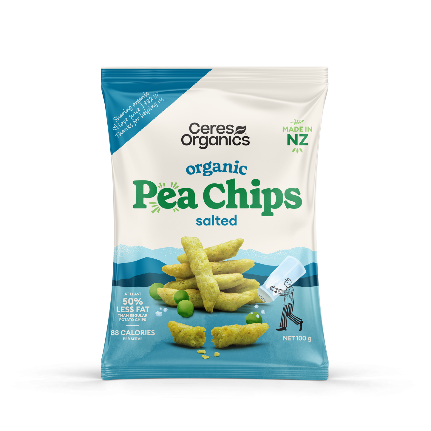 Organic Pea Chips, Salted - 100g