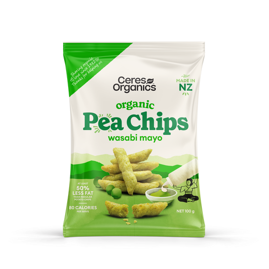 Organic Pea Chips, Wasabi Mayo - 100g