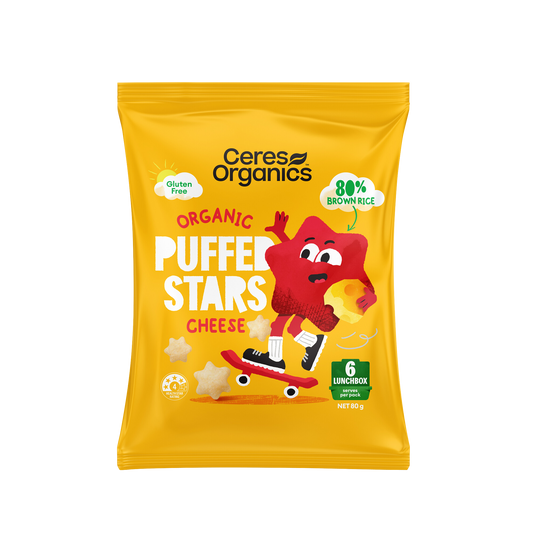 Organic Puffed Stars Cheese - 80g