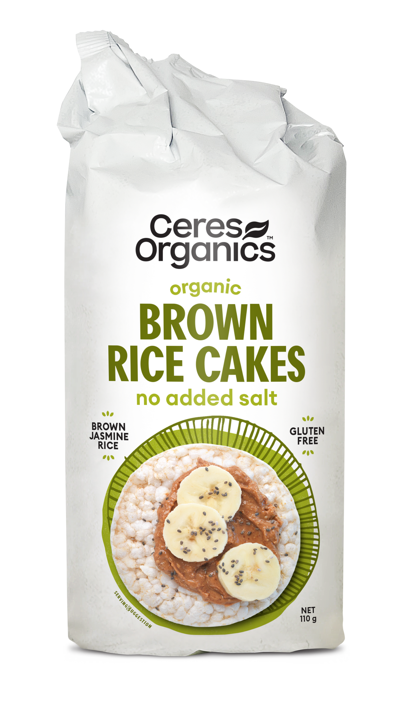 Organic Brown Rice Cakes, No Added Salt - 110g