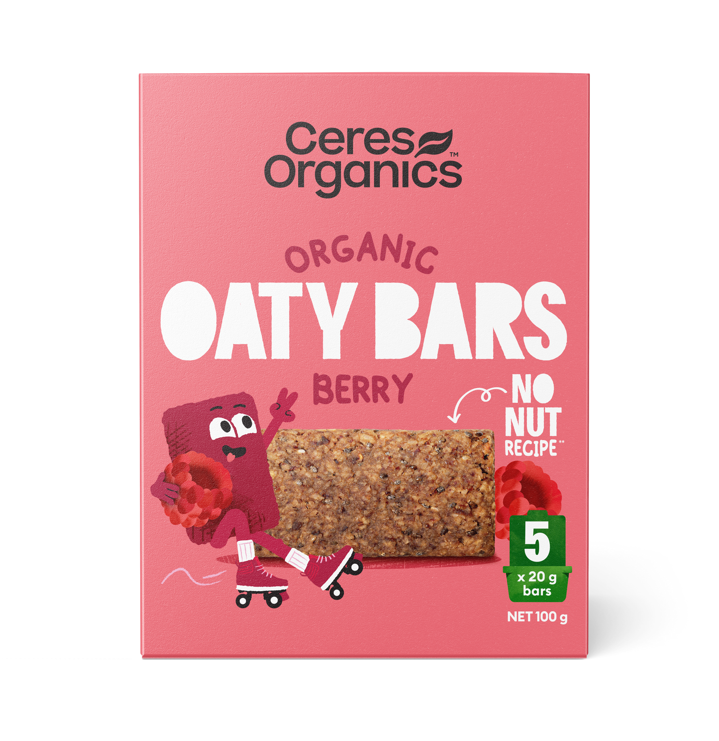 Organic Oaty Bars, Berry - 100 g