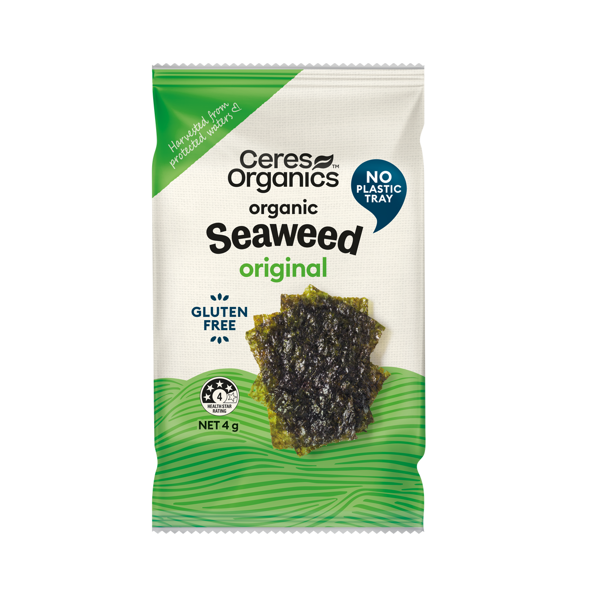 Organic Roasted Seaweed Snack, Original - 4g