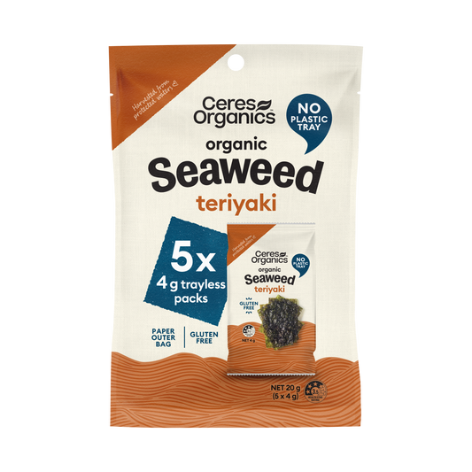 Organic Roasted Seaweed Snack Multipack, Teriyaki - 5x4g