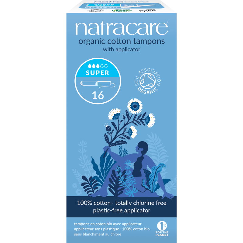 Natracare Organic Super Applicator Tampons 16s - 16pk