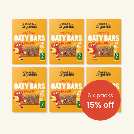 Organic Oaty Bars, Banana - CASE 6 x 100g Boxes